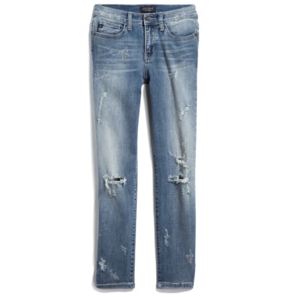 Judy Blue Distressed Girflriend Jeans Size 26